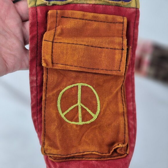 Rising International Patchwork Distressed Tye Die Multi Color Large Hobo Bag - Picture 5 of 16